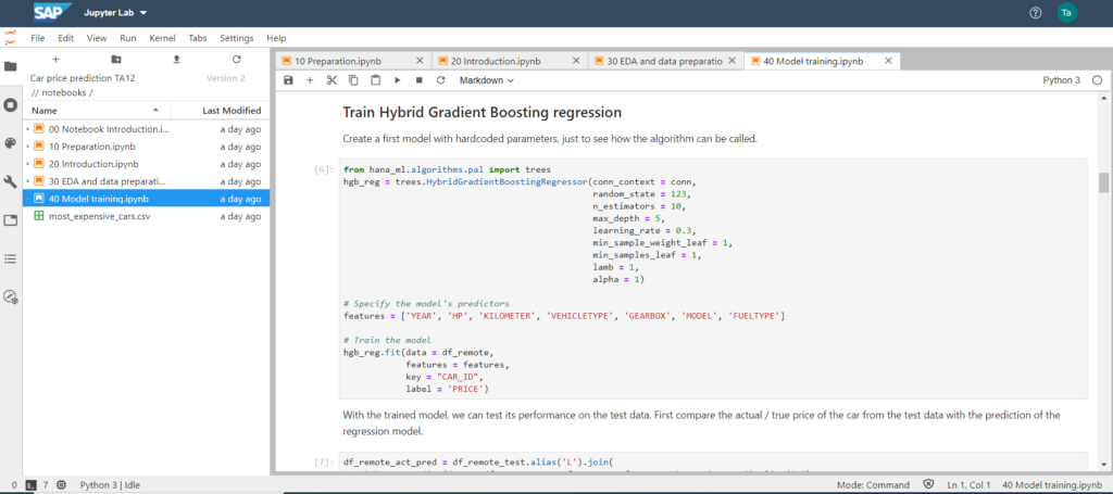 JupyterNotebook_Python_ModelTraining