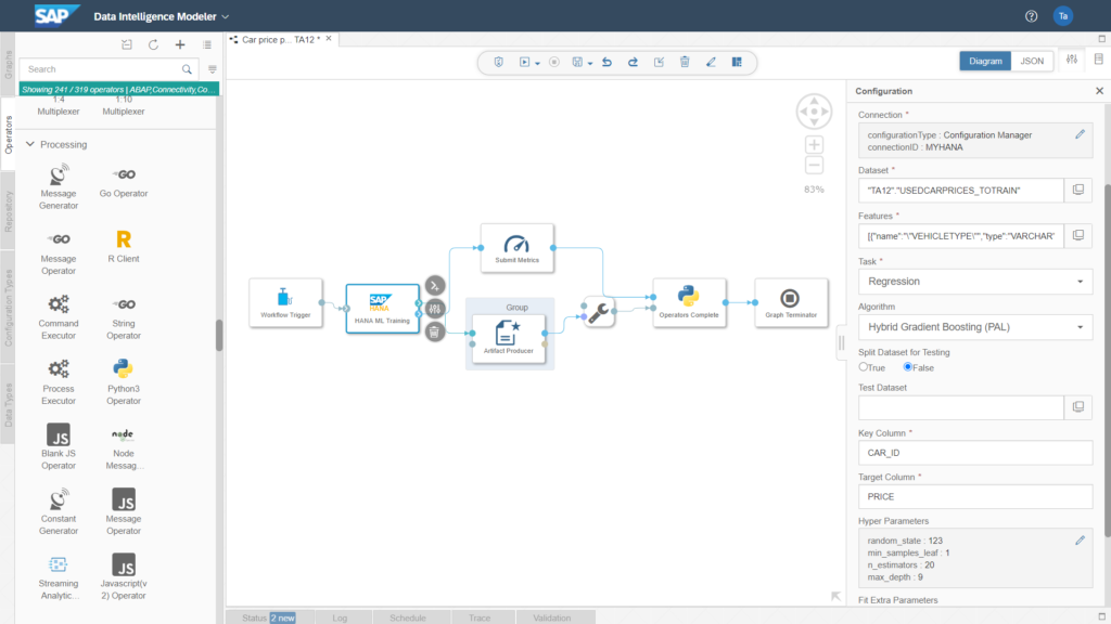 SAP HANA Machine Learning Operator